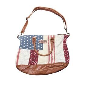 UNIONBAY Patriotic Crossbody Bag - Red, White, Blue, and Brown